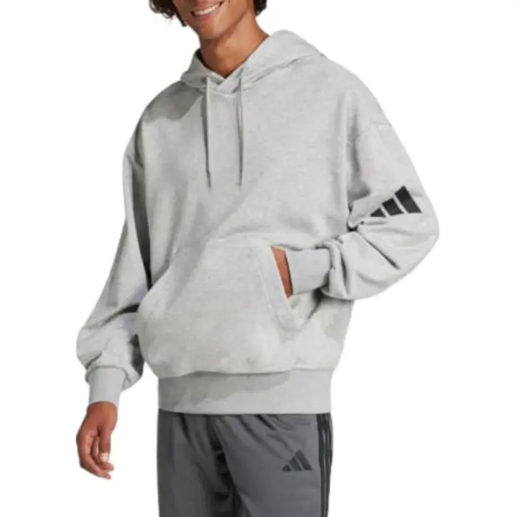 Adidas Free Shipping With AdiClub Essentials Loose Fit 3 Bar Logo French Terry Hoodie-1