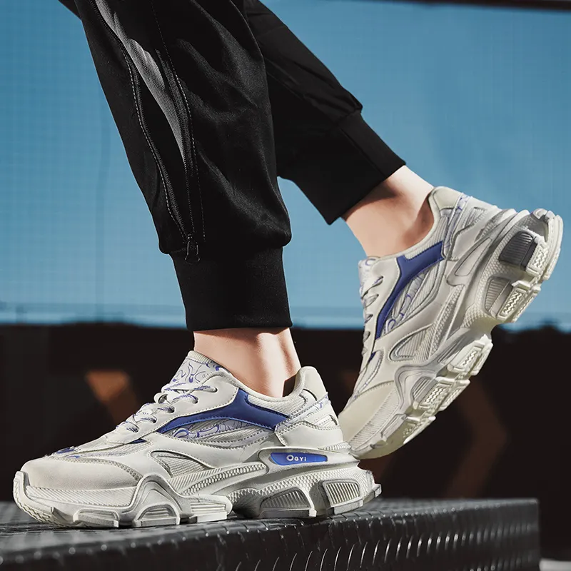 Grumpy Ram Slip Resistant Breathable Height Increasing Low Top Chunky Sneakers Men's-6