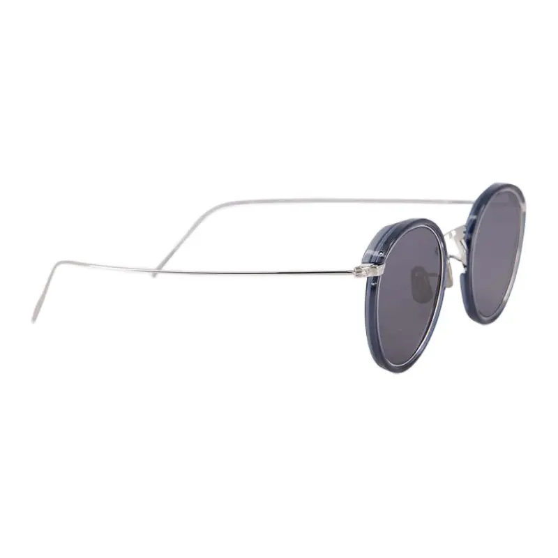 EYEVAN 7285 Titanium Acetate Round Sunglasses Unisex Gold-2