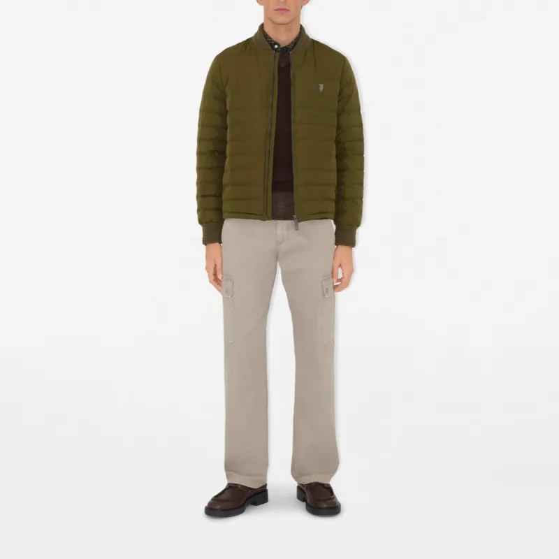 Burberry Logo Plaque Quilted Down Jacket-1