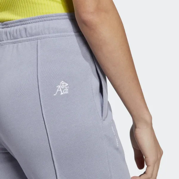 Adidas Knitted Sweatpants Women's Silver Gray Violet-5