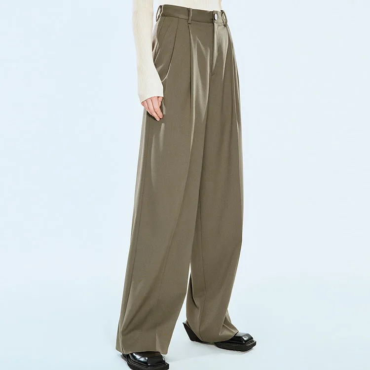COVERINS Casual Pants Women's Olive Green-2