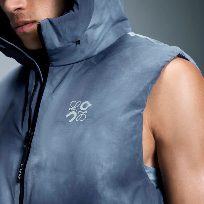 On x LOEWE Puffer Vest Vest Men's Blue-3