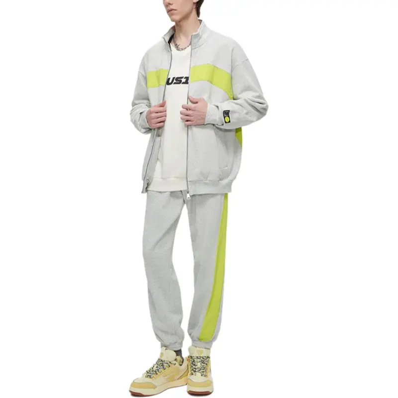 Beams X FILA FUSION Jackets Men Elegant Heather Gray-5