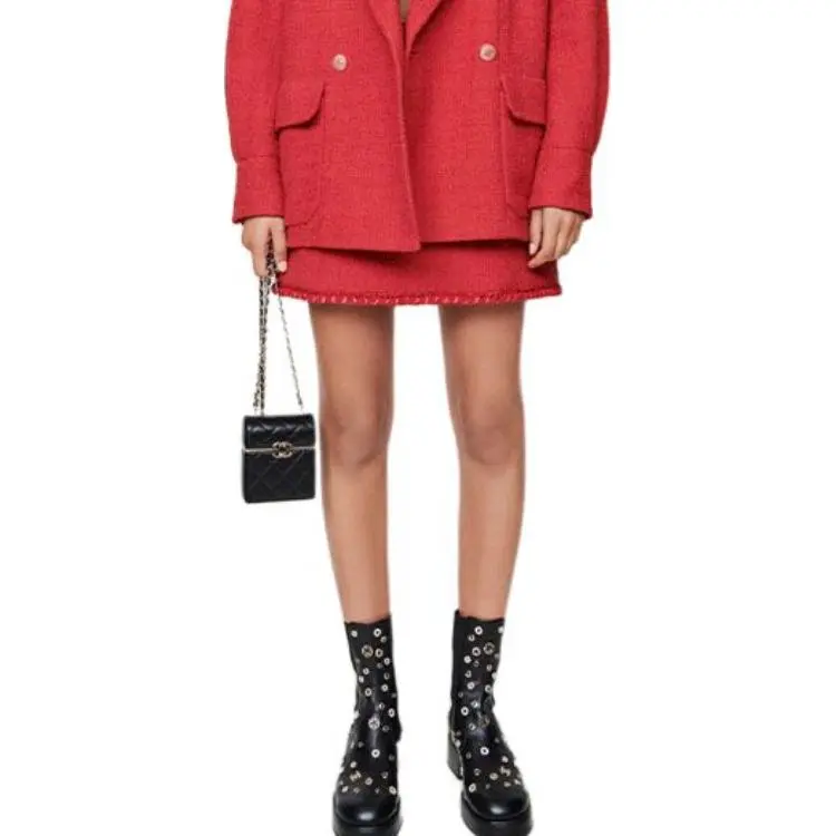 CHANEL SS22 Jackets Coats Women's Red-5