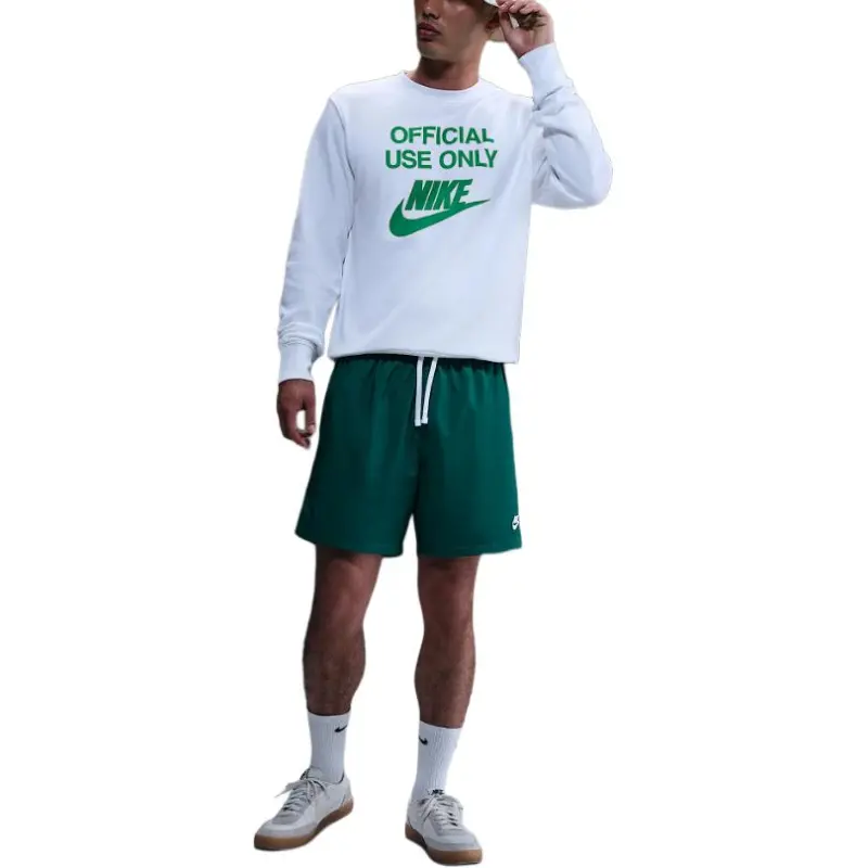 Nike Club Sweatshirt Men's White/Stadium Green Color-1