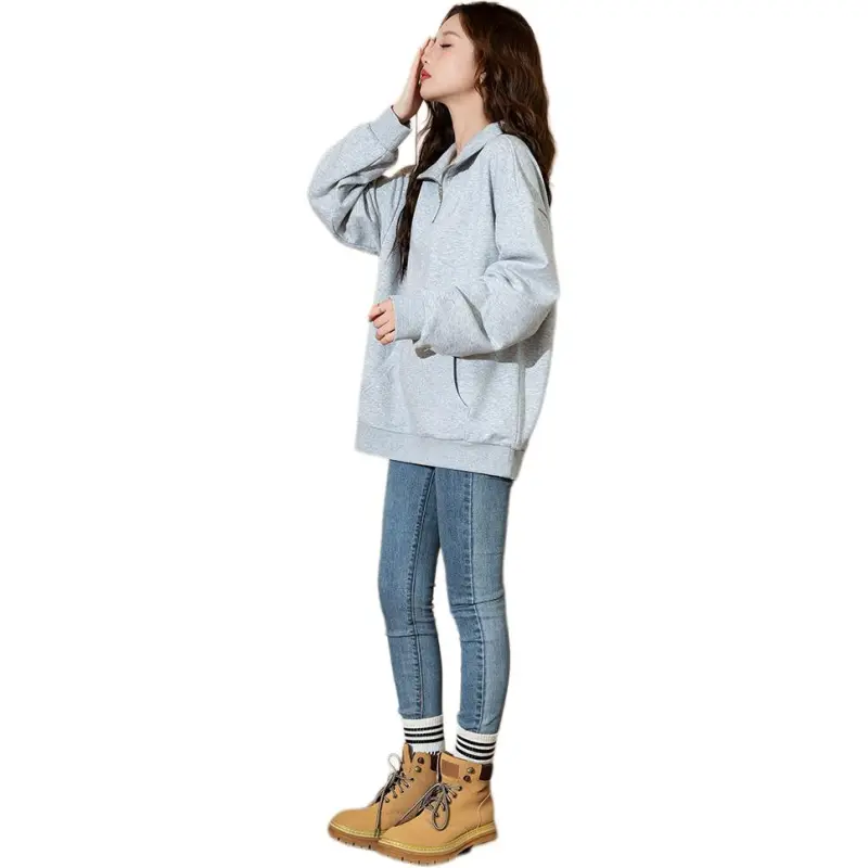 Tonlion Sweatshirt Women's Cool Light Gray-3