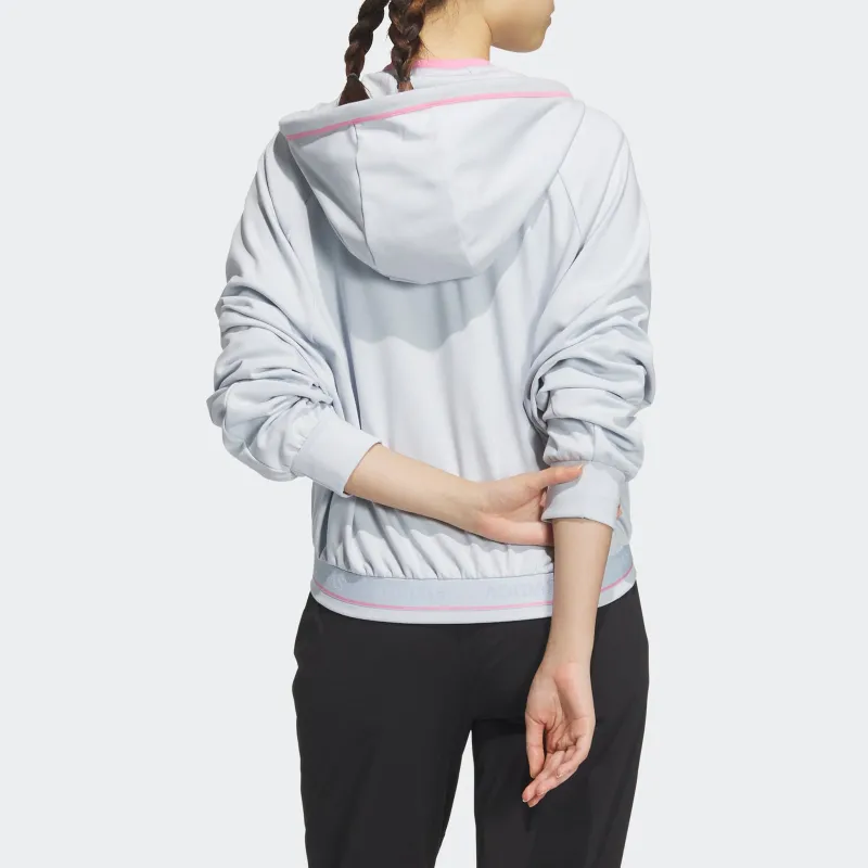 Adidas Verbiage Crop Jacket Jackets Coats Women's Light Blue-1