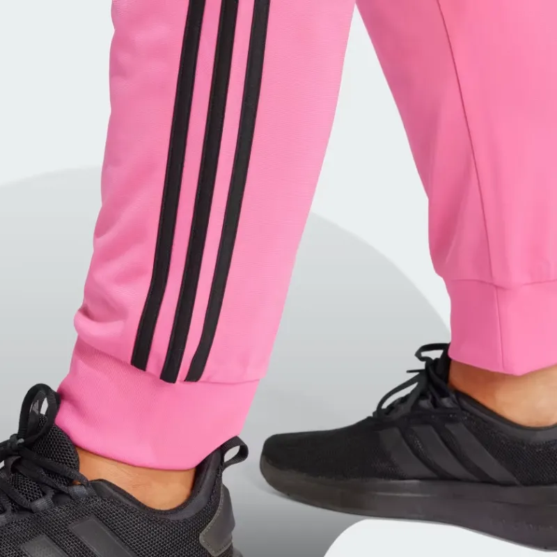 Adidas ESSENTIALS WARM-UP SLIM TAPERED Athletic Trousers Women's Pulsating Magenta-5