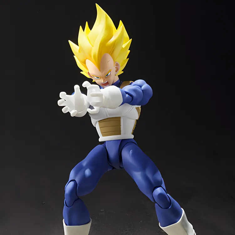 BANDAI Vegeta Bandai SHF Dragon Ball Super Saiyan 2.0 Yellow Hair Scale Figures-2