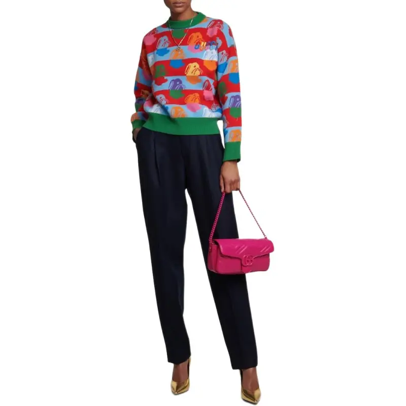GUCCI Bunny Striped Wool Jumper-1