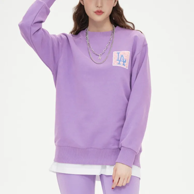 MLB Los Angeles Dodgers Sweatshirt Unisex Light Purple-2