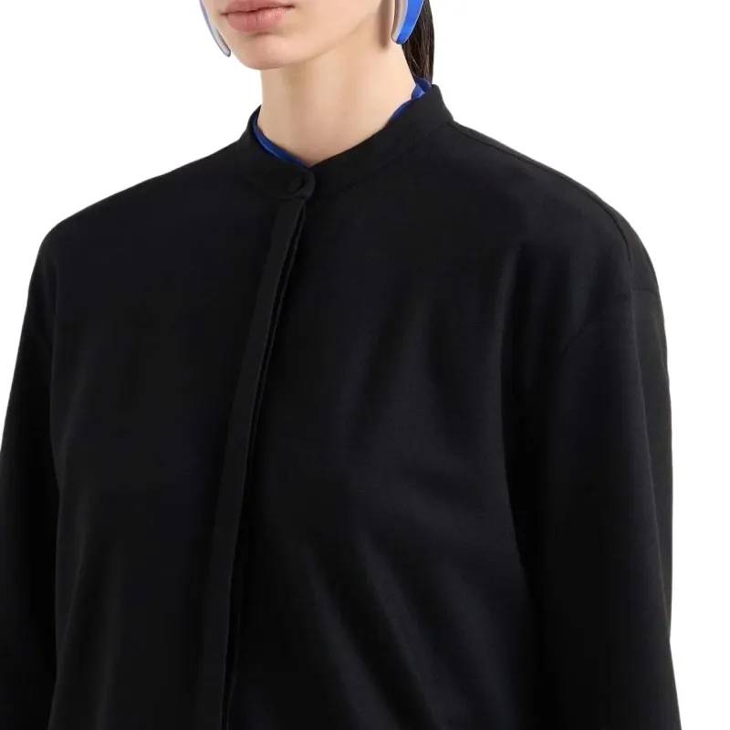 GIORGIO ARMANI Long sleeved Fluid Wool Shirt-3