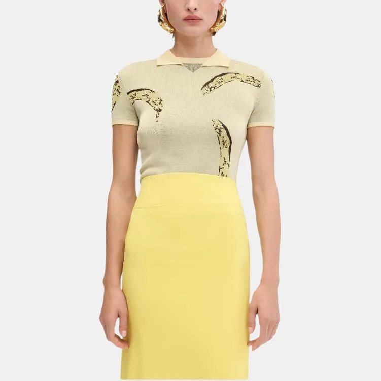 Jacquemus Le Polo Marino 'Banana Jacquard Yellow'-1