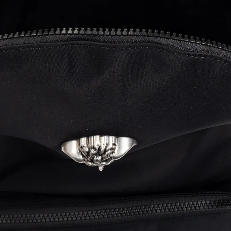 VERSACE Fabric Backpack Men's Black-4