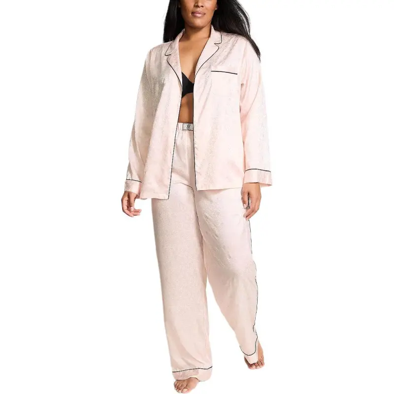 Victoria's Secret 24 Big Show Collection THE MIX Pajama Set Women's Cherry Blossom Pink-1