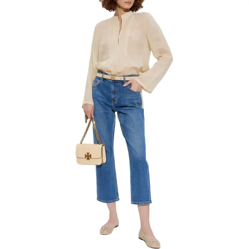 TORY BURCH Long Sleeved Mock Neck Top-1