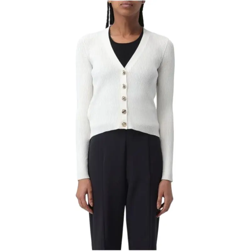 PINKO Love Birds contrasting Logo Cardigan-4