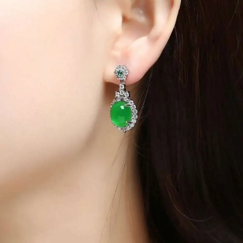 JUNWEN Chalcedony Earrings Unisex-7