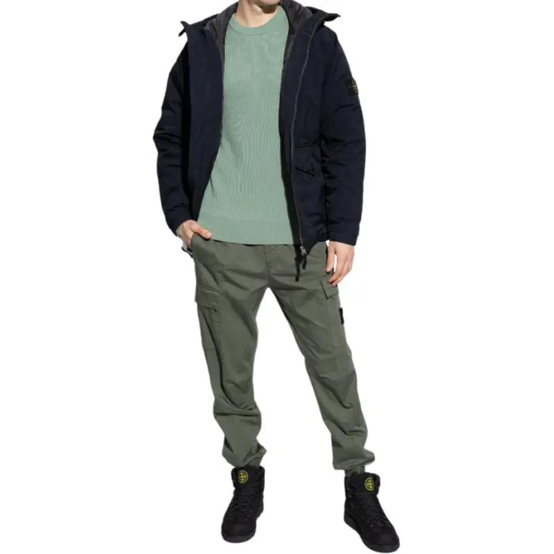 STONE ISLAND Compass Patch Tapered Leg Cargo Pants-2