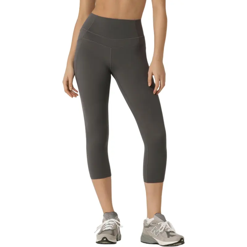LORNA JANE Stomach Support 7/8 Leggings Sports Shorts Women's Silver Gray-2