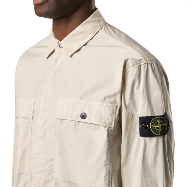 STONE ISLAND Logo Patch Overshirt-3