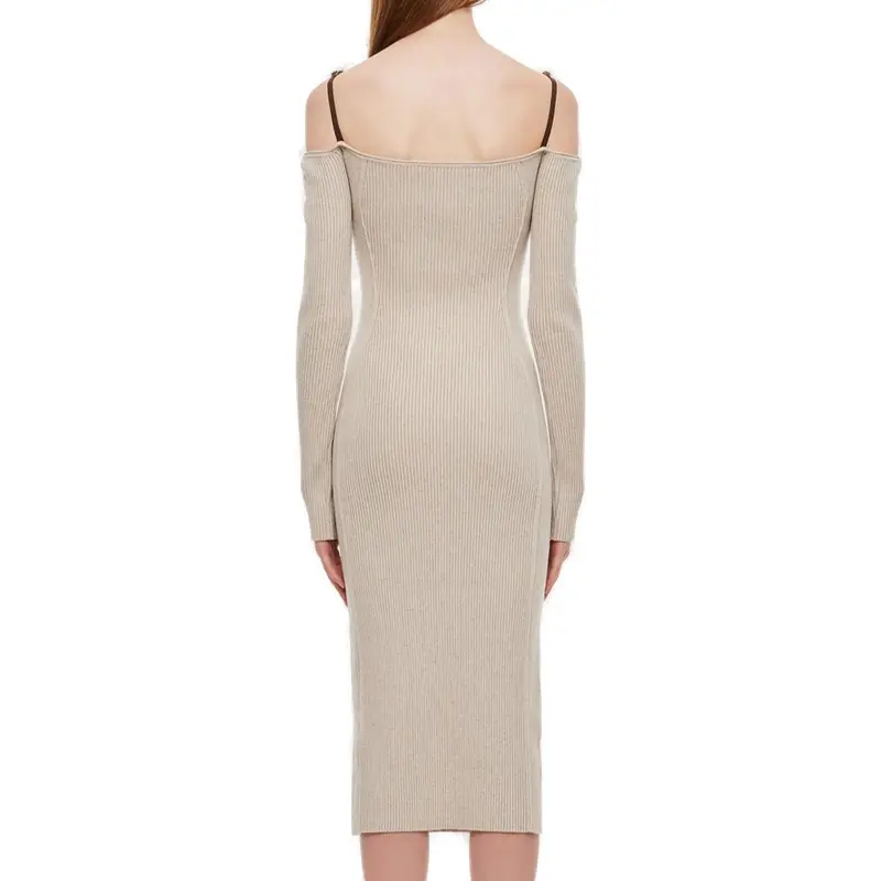 Jacquemus Long-Sleeved Dresses Women's Beige-1