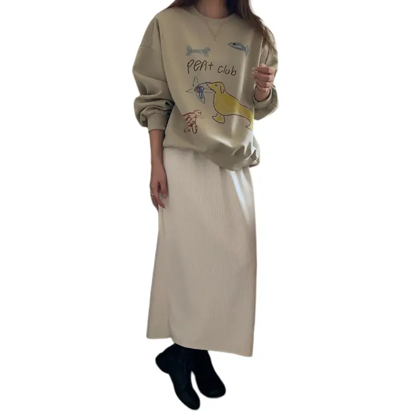 ONE SHALLOW Casual Long Skirt Women's-9
