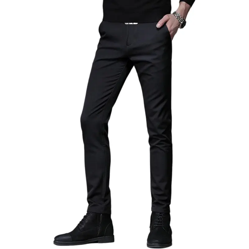 Devanro Casual Pants Men's Black-3