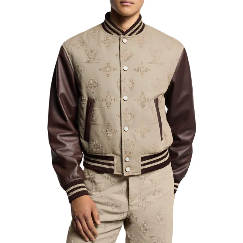 LOUIS VUITTON Monogram Embroidered Varsity Blouson-3