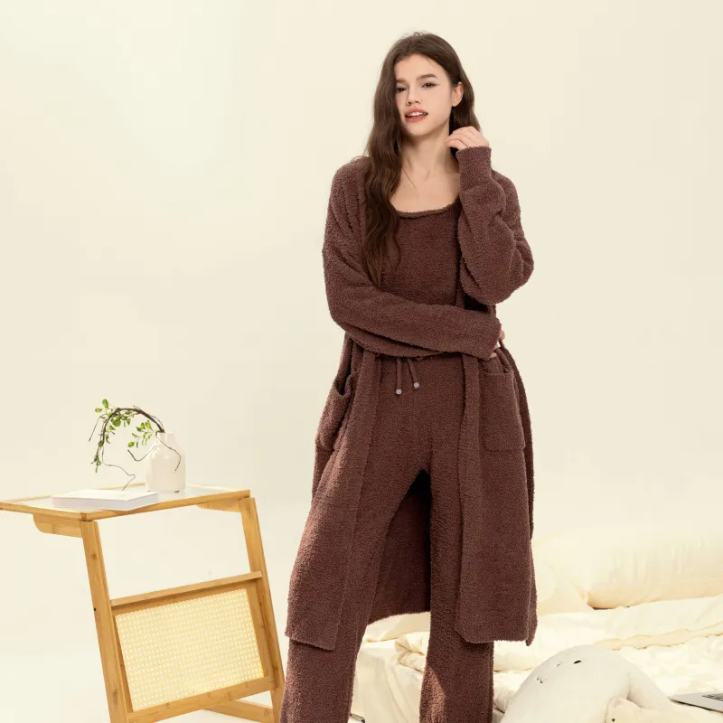 WANANNI Pajama Set Women's Dark Brown-5