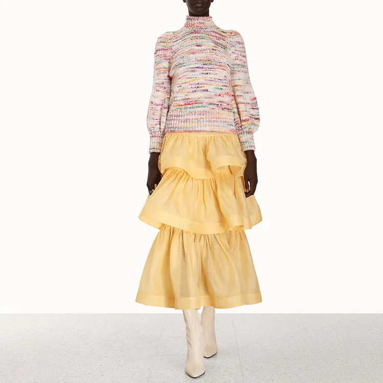 Zimmermann Casual Long Skirts Women's Yellow-2
