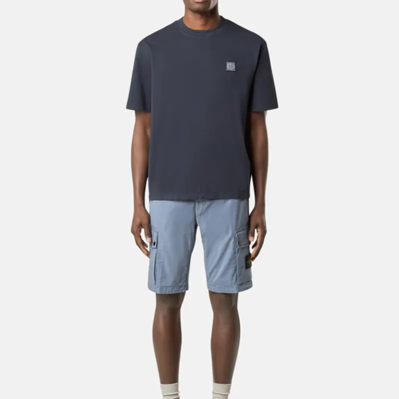 STONE ISLAND Compass Patch Logo Combed T-Shirt-1
