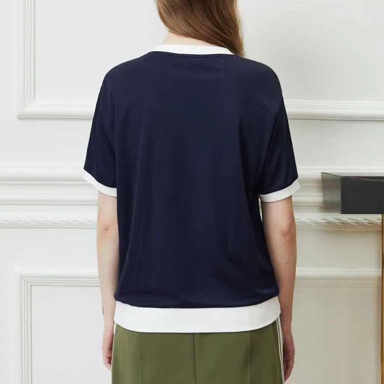 DKNY T-Shirts Women's Navy Blue Multicolor-5