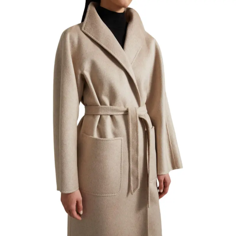 MaxMara Lilia Collection Cashmere Cardigan Coat Women's Sand-2
