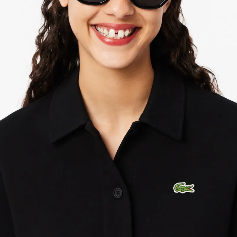 LACOSTE Short Sleeved Dresses Women's Black-4