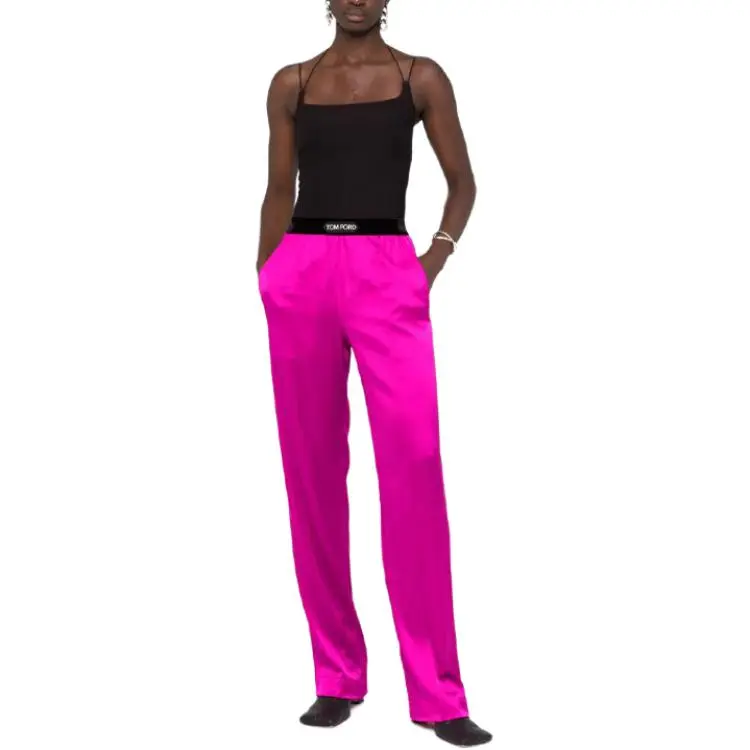 TOM FORD Logo patch Straight leg Trousers-1