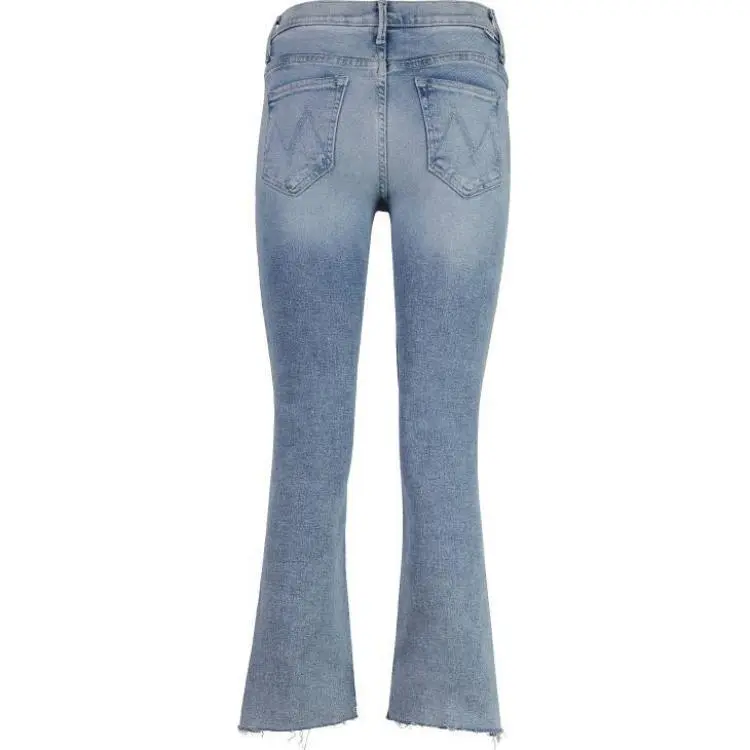 MOTHER The Insider Crop Step Fray Distressed Jeans-1