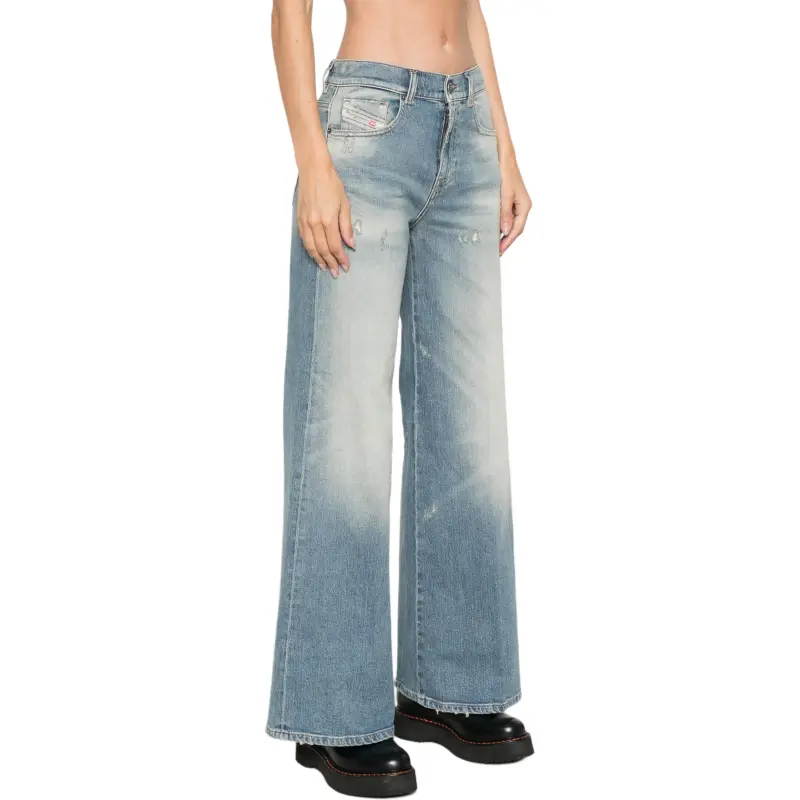 DIESEL 1978 D Akemi Straight Leg Distressed Jeans-5