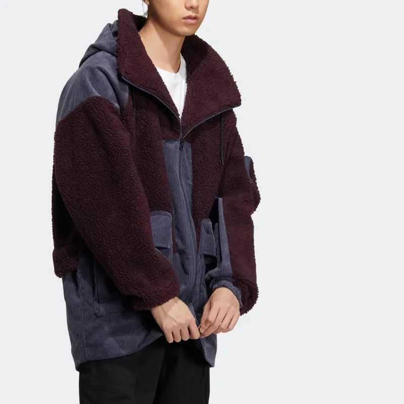 Adidas Jackets Men Dark Reddish Purple-1