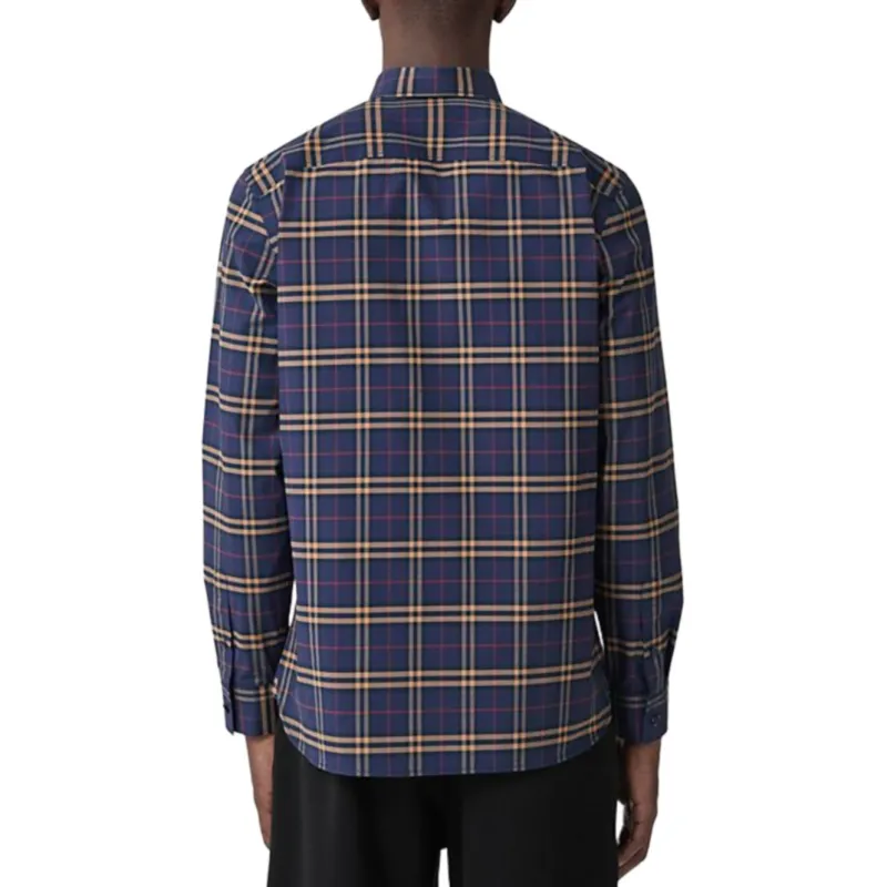 Burberry Shirts Men Blue-2