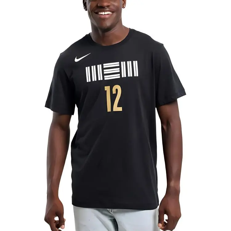 Nike Ja Morant Memphis Grizzlies City Edition T Shirt City Edition, Memphis Grizzlies, Ja Morant Size 12 Men's Black-2