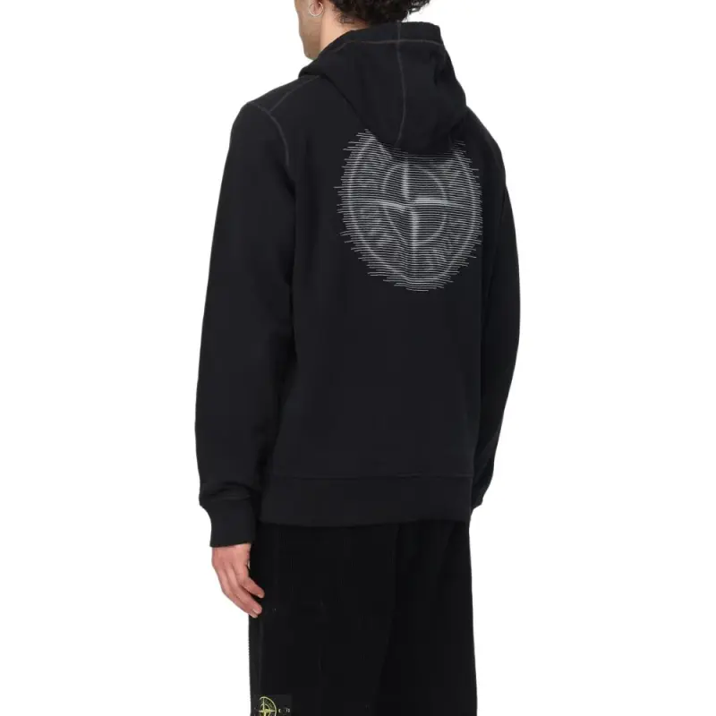 STONE ISLAND Logo Printed Drawstring Hoodie-3