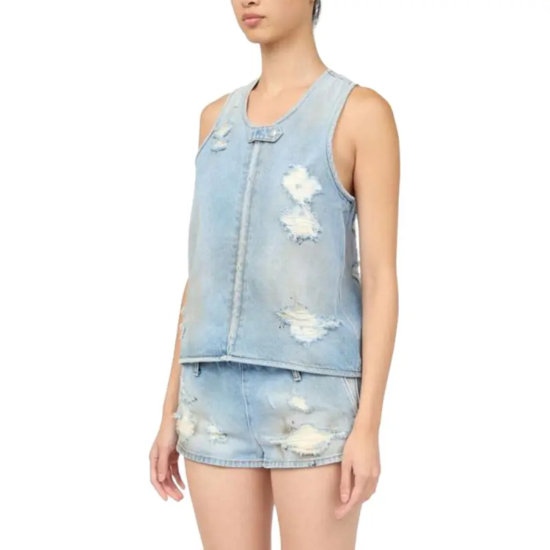MM6 Maison Margiela Distressed Effect Waistcoat-2