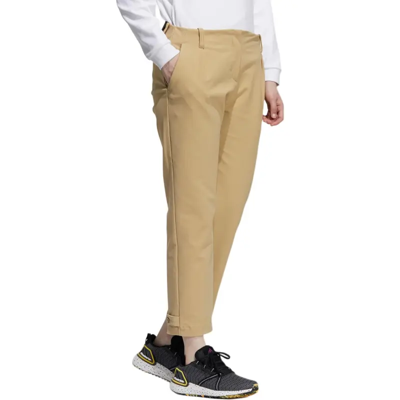 Adidas Knitted Sports Pants Women's Yellow-3