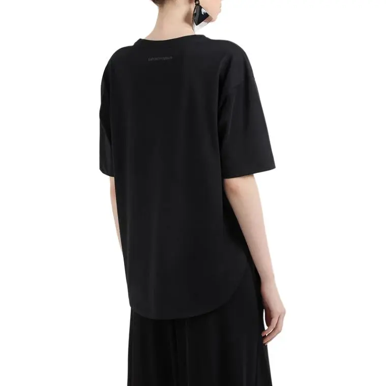 EMPORIO ARMANI Supima Jersey T shirt With Icon Logo Embroidery-3