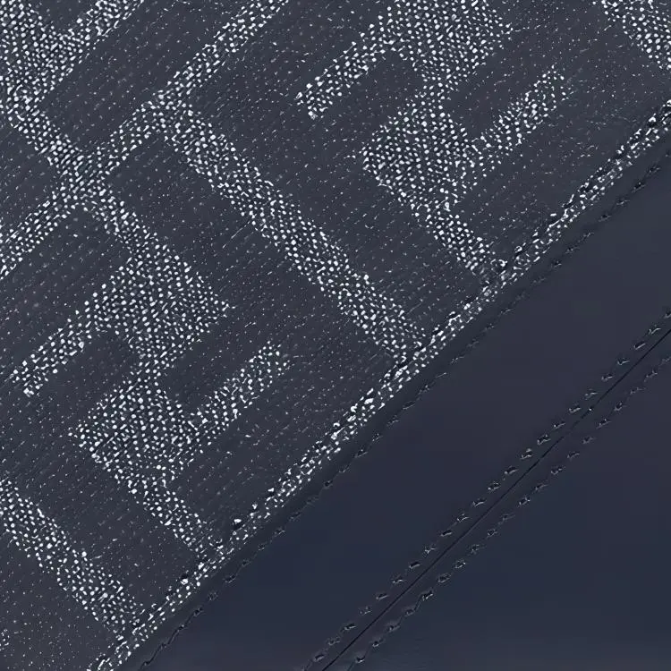 FENDI Canvas With Leather Wallet Men's Blue-3