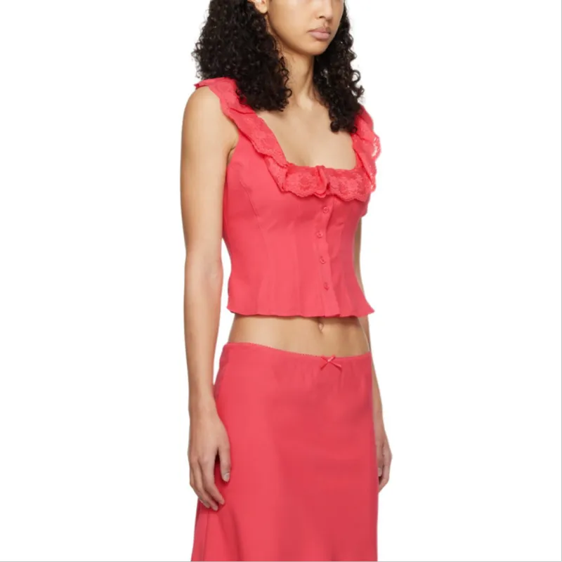 Danielle Guizio Tank Tops Women's Pink-2