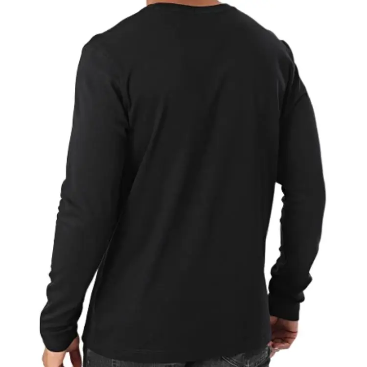 HUGO BOSS Maxi Logo Embossed Long Sleeved T Shirt-3