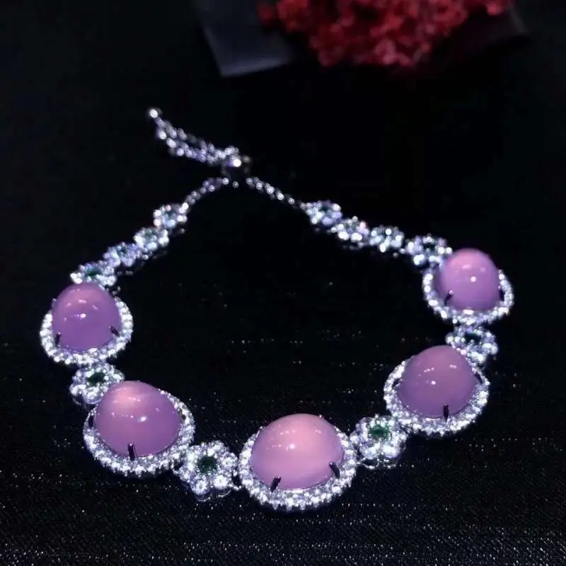JUNWEN Chalcedony Necklaces Women's-3